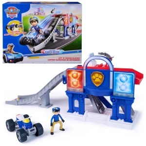 Set de joaca PAW PATROL Lift Reparare cu figurina Ryder si ATV, 75 cm