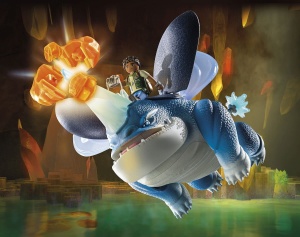 Set de joaca PLAYMOBIL DreamWorks Dragons 71082 - Dragon Plowhorn si figura DAngelo - Img 2
