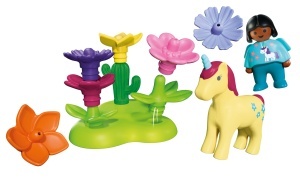 Set de joaca PLAYMOBIL Junior - Gradina Feerica cu Unicorn si Flori Colorate, 72087 - Img 5