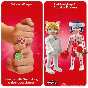 Set de Joaca PLAYMOBIL Miraculous Ladybug si Cat Noir - Figurine, Accesorii, 4 ani - Img 4