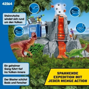 Set de Joaca Schleich Dinosauri - Expeditia Mare a Vulcanului, 60 piese, pentru copii de la 3 ani - Img 5