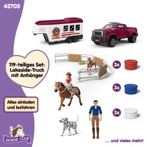 Set de Joaca Schleich Horse Club - Camion cu Remorca, 119 Piese, pentru Copii 5 - Img 5