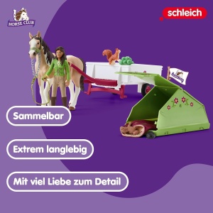 Set de Joaca Schleich Horse Club - Camping cu Sarah si Pinto, 23 piese - Img 4