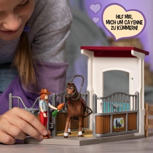 Set de Joaca Schleich Horse Club cu Hannah si Cayenne, 25 Piese - Img 2