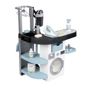 Set de joaca Smoby Rowenta Wash Clean - 3 in 1, cu aspirator, masina de spalat si fier de calcat, pentru copii 3