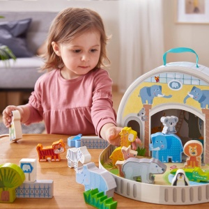 Set de Joaca Zoo HABA pentru copii de peste 18 luni, cu figurine din lemn - Img 6