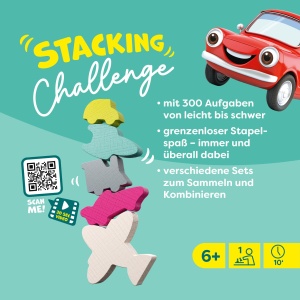 Set de Joc HABA Stacking Challenge 3 in 1 - Vehicule, Unicorni si Animale, 900 Niveluri - Img 3