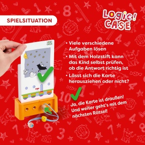 Set de Joc Logic HABA Logic CASE Starter Set 7 77 Sarcini, Joc de Calatorie, Autoevaluare - Img 6
