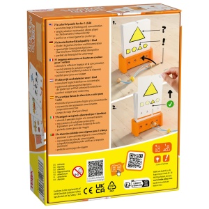 Set de jocuri logice HABA Logic CASE Starter Set 4, 77 carti de puzzle, joc de calatorie - Img 7