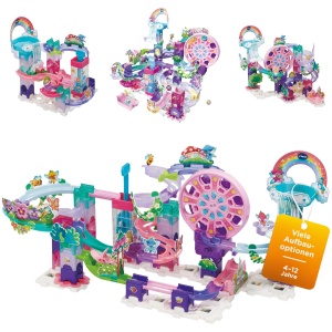 Set de Kugelbahn VTech Marble Rush Fairy Garden M500 E cu 78 piese