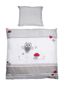 Set de lenjerie pentru bebelusi 80 x 80 cm - roba Adam Eule - 2 piese, multicolor