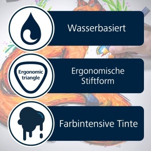 Set de Markere Twin Schneider 040 Paint-It V2, 27 piese, 10 culori, cu varf pensula si varf rotund - Img 5