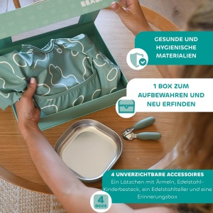 Set de Masa pentru Bebei BEABA, 4 Luni, Oferte Sanatoase, Culoare Salvie - Img 3