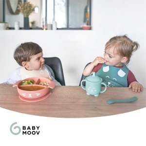 Set de masa pentru bebelusi Babymoov LearnISY 4 piese silicon model Catel - Img 7