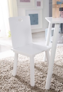 Set de mobilier pentru copii roba - 2 scaune si masa, alb, MDF - Img 4