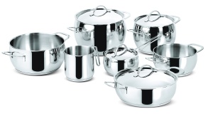 Set de Oale Lagostina Euforia, 11 piese, inox 1810, pentru toate tipurile de plite