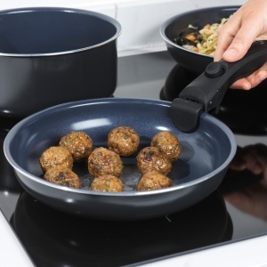 Set de oale si tigai Russell Hobbs 5 piese, ceramica, albastru marin, compatibil inductie - Img 6