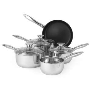 Set de oale si tigai Russell Hobbs 5 piese, inox antiaderent, pentru toate tipurile de plite