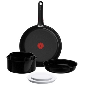 Set de Oale Tefal Ingenio Explore On, 7 piese, antiaderent, negru - Img 1
