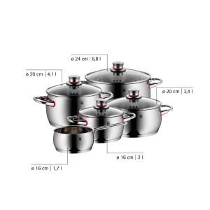 Set de Oale WMF Quality One, 5 piese, inox Cromargan, capacitate variata - Img 8