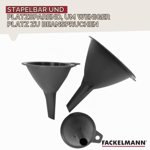Set de Pahare cu Fackelmann, 3 bucati, plastic, culoare gri, dimensiuni 80-110mm - Img 4
