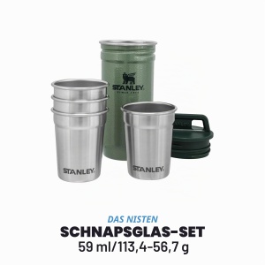 Set de pahare pentru tuica STANLEY 1913, 4 bucati, 59 ml, otel inoxidabil, verde - Img 2