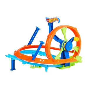 Set de pista Hot Wheels cu looping si masina Die-Cast 164, cu maner pentru transport - Img 4