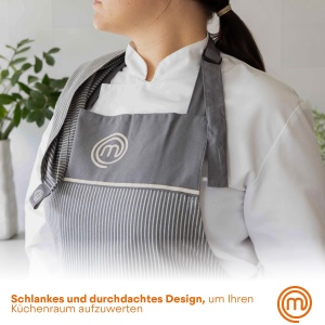 Set de prosoape de bucatarie MasterChef, 100 bumbac, gri, 4 bucati - Img 2