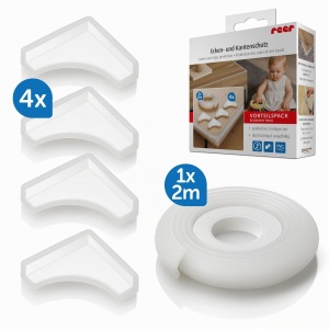 Set de protectie pentru colturi si margini reer, 4 colturile 2 m, transparent - Img 2