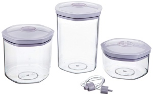 Set de recipiente cu vid Gastroback 46110 3 piese capacitate 700 ml 1400 ml 2000 ml cu furtun de vid - Img 6