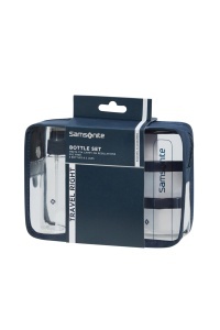 Set de recipiente Samsonite TA Revolution, 3x60ml si 2x30ml, transparent, albastru - Img 4