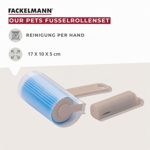 Set de role pentru par de animale Fackelmann, 2 piese, reutilizabile, bej - Img 2