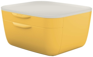 Set de sertare Leitz Cosy, 2 compartimente, galben cald, design modern