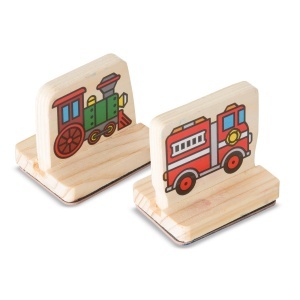 Set de Stampile din Lemn Melissa Doug - 8 Stampile Vehicule, 2 Cerneala, 3 Ani - Img 9