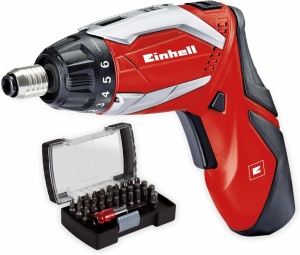 Set de surubelnite cu acumulator Einhell TE-SD 3.6 Li (3.6 V, 1.5 Ah, cuplu de 3.5 Nm, 2x lumina LED, incl. incarcator, 32 buc. Bitset, Cutie de depozitare),rosu,incl. 32 biti / cutie cadou - Img 2
