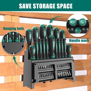 Set de surubelnite magnetice HYCHIKA, 51 piese, din otel CR-V, cu maner ergonomic - Img 6