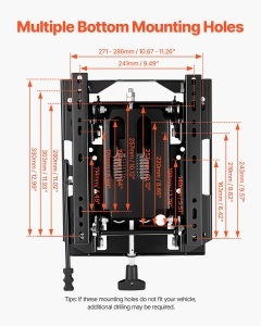 Set de Suspensie pentru Scaun VEVOR JZ-7HG, 150 mm Reglabil, Compatibil cu Rasenmayer si Gabelstapler - Img 3