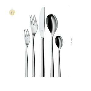 Set de Tacamuri WMF Palermo pentru 6 Persoane, 30 Piese, Cromargan Inox, Spalare Automata - Img 9