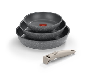 Set de tigai Monix One Click Pietra, 3 piese, 20-24-26 cm, antiaderente - Img 1
