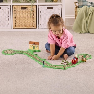 Set de tren Peppa Wutz Whizz-Around cu Rebekka, 6 sine, sunete electronice - Img 5