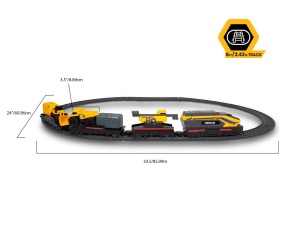 Set de trenuri cu masini mici Caterpillar, 8 sine, cu magnet si 3 vagoane - Img 6