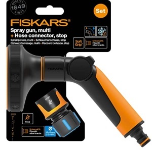 Set de Udare Fiskars 1065492 2 piese Spruhpistole Multi cu 5 functii SoftGrip NegruPortocaliuAlbastru - Img 12