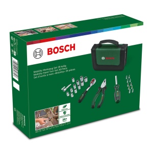 Set de unelte Bosch Mobility, 26 piese, compact, cu ratchet 14 si combinat - Img 6