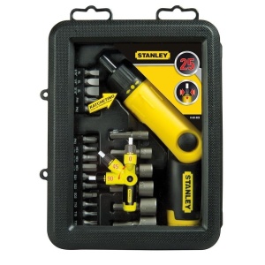 Set de unelte cu clichet Stanley 25 piese, maner articulat, in cutie - Img 8