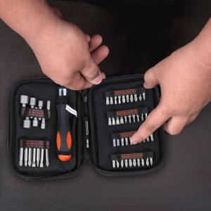 Set de unelte manuale BlackDecker A7104, 56 piese, cu cutie de transport - Img 6