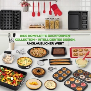Set de unelte pentru copt NutriChef 42 piese, antiaderent, otel carbon - Img 5
