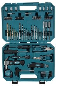 Set de unelte si biti Makita E-15104, 80 piese, cu valiza robusta, 14 inch