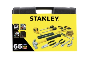 Set de unelte Stanley STMT0-94248, 65 piese, finisaj cromat, cuter, surubelnita, ciocan - Img 4