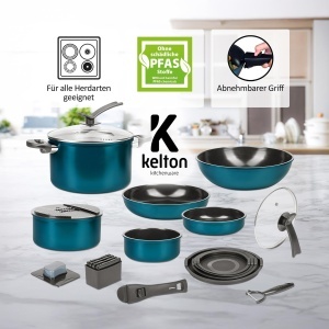 Set de Vase de Gatit Kelton 3 in 1, 27 piese, Antiaderent, Cu Maner Detasabil - Img 2
