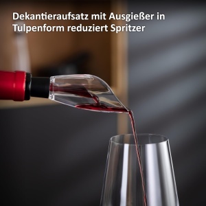 Set desfacator de vin electric Haier, reincarcabil, negru, cu decantor si taietor de folie - Img 5